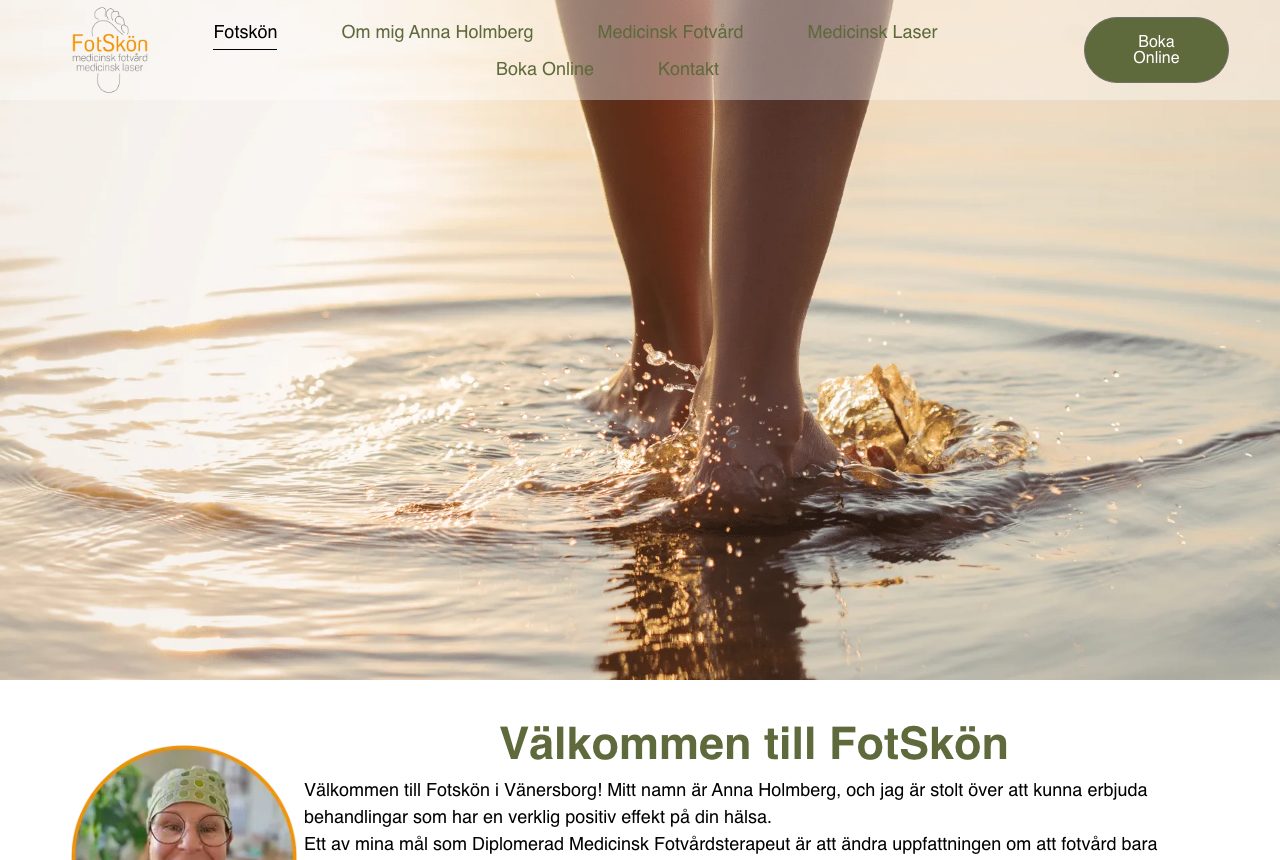 Startsidan för Fotskön